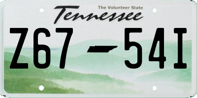 TN license plate Z6754I