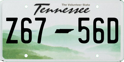 TN license plate Z6756D