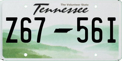 TN license plate Z6756I