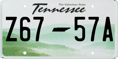 TN license plate Z6757A