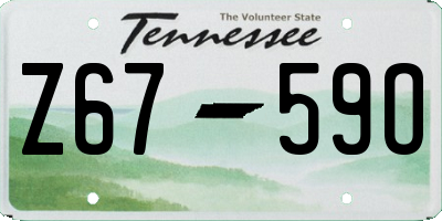 TN license plate Z6759O