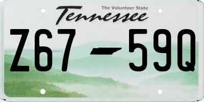 TN license plate Z6759Q