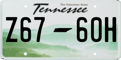 TN license plate Z6760H