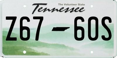 TN license plate Z6760S