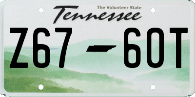 TN license plate Z6760T