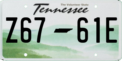 TN license plate Z6761E