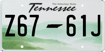 TN license plate Z6761J