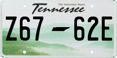 TN license plate Z6762E