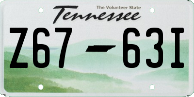 TN license plate Z6763I