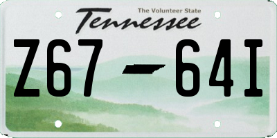 TN license plate Z6764I