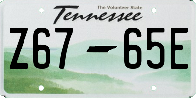 TN license plate Z6765E