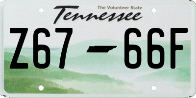 TN license plate Z6766F