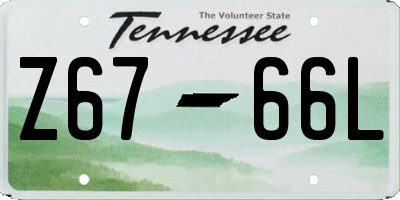 TN license plate Z6766L