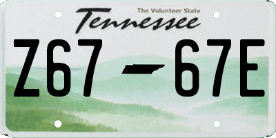 TN license plate Z6767E