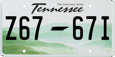 TN license plate Z6767I