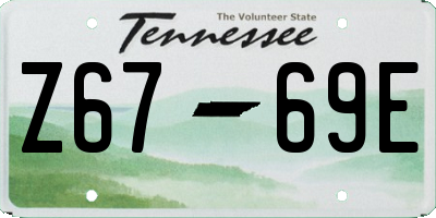 TN license plate Z6769E