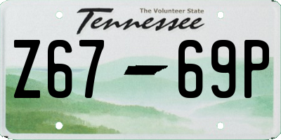 TN license plate Z6769P
