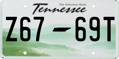 TN license plate Z6769T