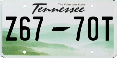 TN license plate Z6770T