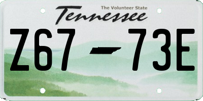 TN license plate Z6773E