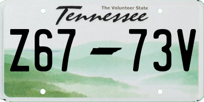 TN license plate Z6773V