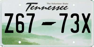 TN license plate Z6773X