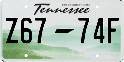 TN license plate Z6774F