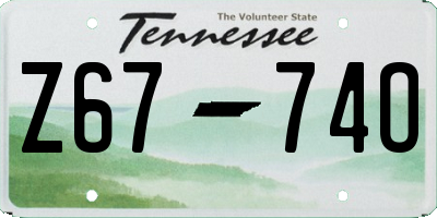 TN license plate Z6774O