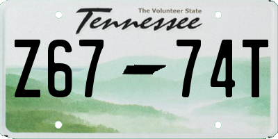TN license plate Z6774T