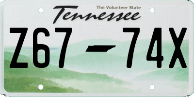TN license plate Z6774X