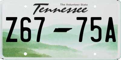 TN license plate Z6775A