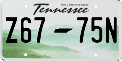 TN license plate Z6775N