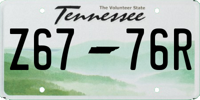 TN license plate Z6776R