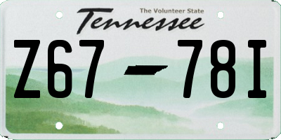 TN license plate Z6778I
