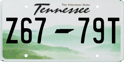 TN license plate Z6779T