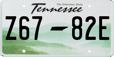 TN license plate Z6782E