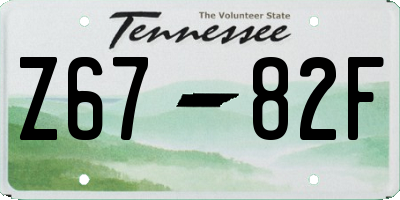 TN license plate Z6782F