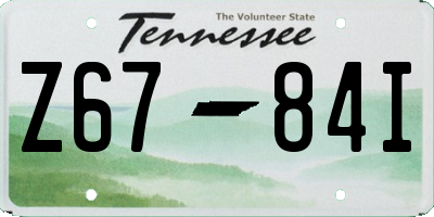 TN license plate Z6784I