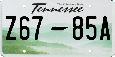 TN license plate Z6785A