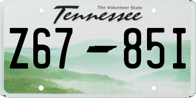 TN license plate Z6785I