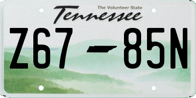 TN license plate Z6785N
