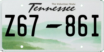 TN license plate Z6786I