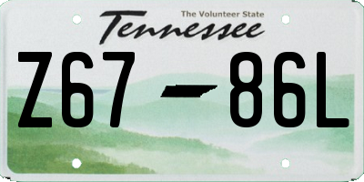 TN license plate Z6786L