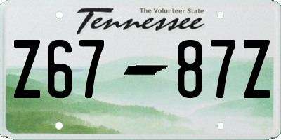 TN license plate Z6787Z