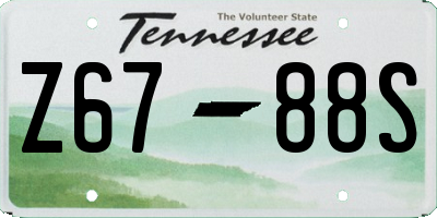 TN license plate Z6788S