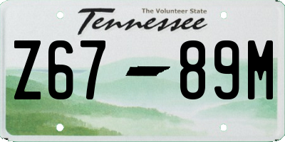 TN license plate Z6789M