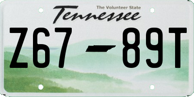 TN license plate Z6789T