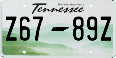 TN license plate Z6789Z