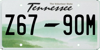 TN license plate Z6790M