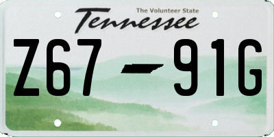 TN license plate Z6791G